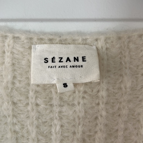 Sezane cream cardigan size small - Picture 3 of 5